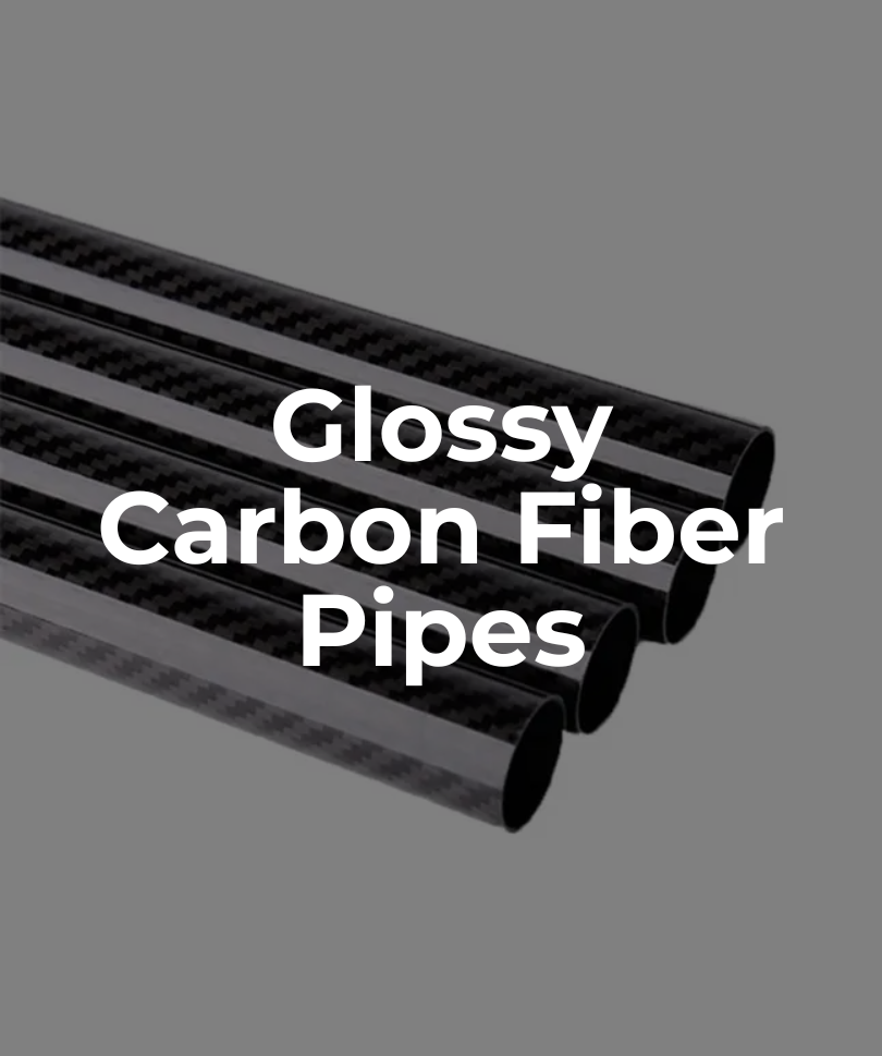 Glossy Carbon Fiber Pipes
