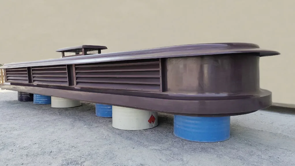 Heavy-duty GRP bench for industrial and park seating